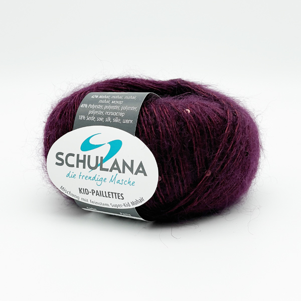 Kid-Seta Paillettes von Schulana 0340 - aubergine