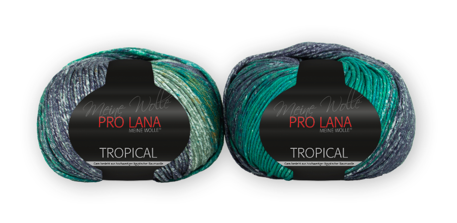 Tropical Color von Pro Lana 0086 - grün marine (passend zu UNI 0050)