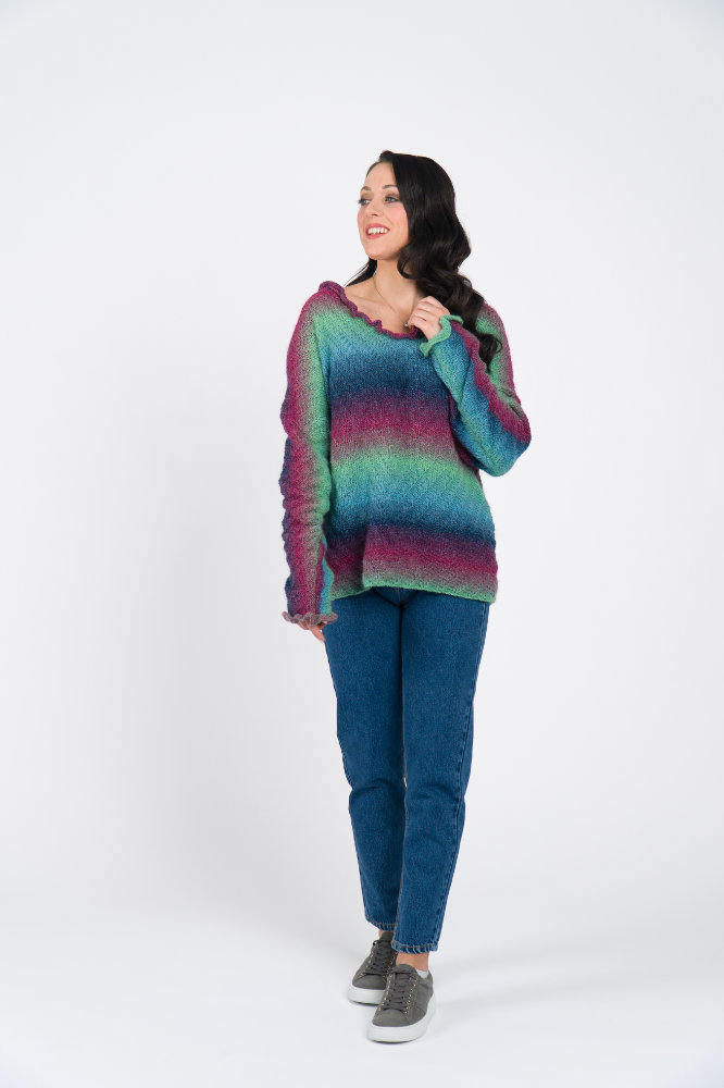 Pulli im Strukturmuster mit Rüschen | Anleitungsheft | Wolle Diamant  | Stricken | Pro Lana