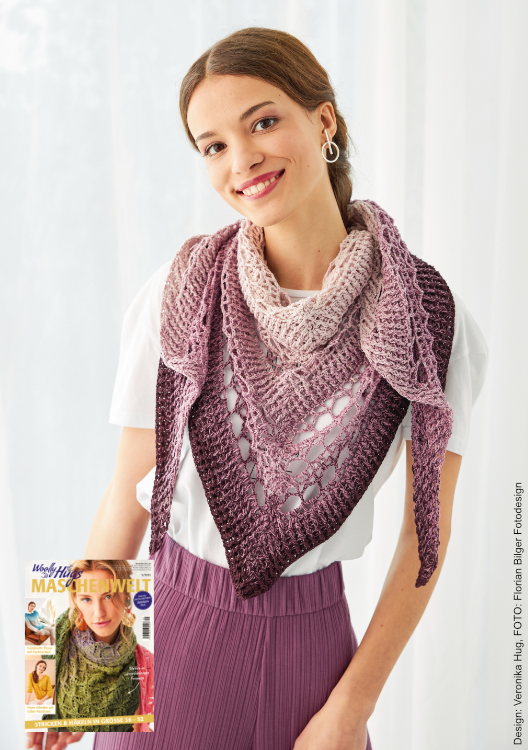 Tuch Durchblick - ab Halsmitte | Anleitungsheft | Wolle BOBBEL cotton 800m  | Häkeln | Veronika Hug, Woolly Hugs, Christophorus Verlag