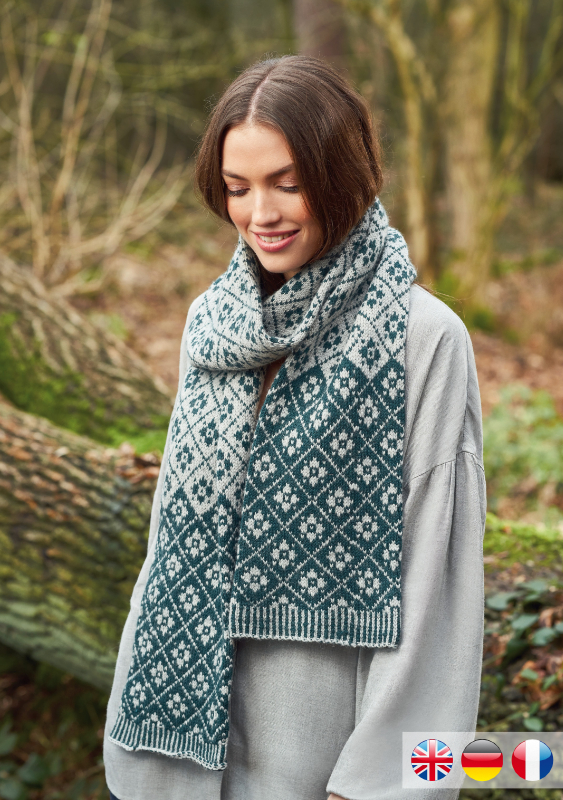 Lattice Scarf | Wollpaket mit Alpaca Soft | Stricken