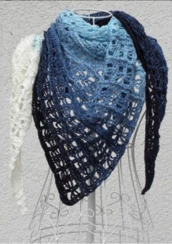 Tuch Comer See | Einzelanleitung | Wolle BOBBEL cotton 800m  | Häkeln | Veronika Hug