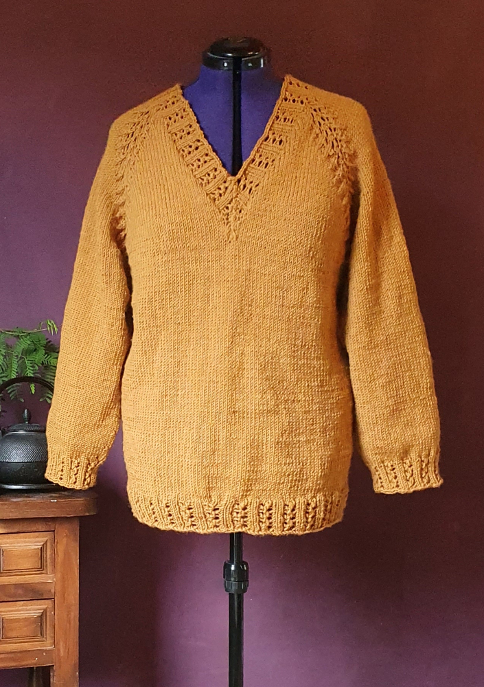 Strick-Pullover Raglano | Einzelanleitung | Wolle Cora Linie 20  | Stricken | Sylvie Rasch