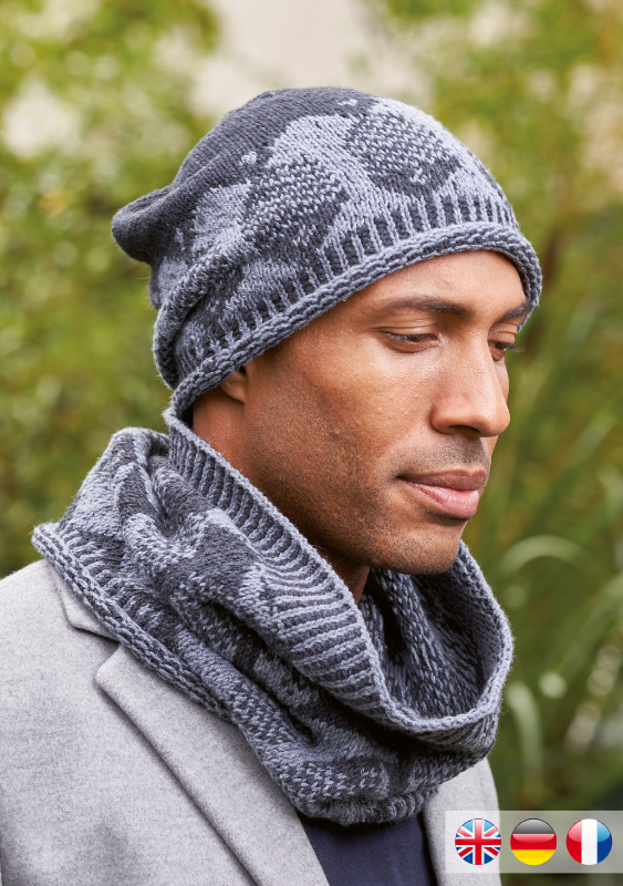 Shoal Hat | Wollpaket mit Denim Revive col. 217 darkness ca. 100 m50 g| Stricken