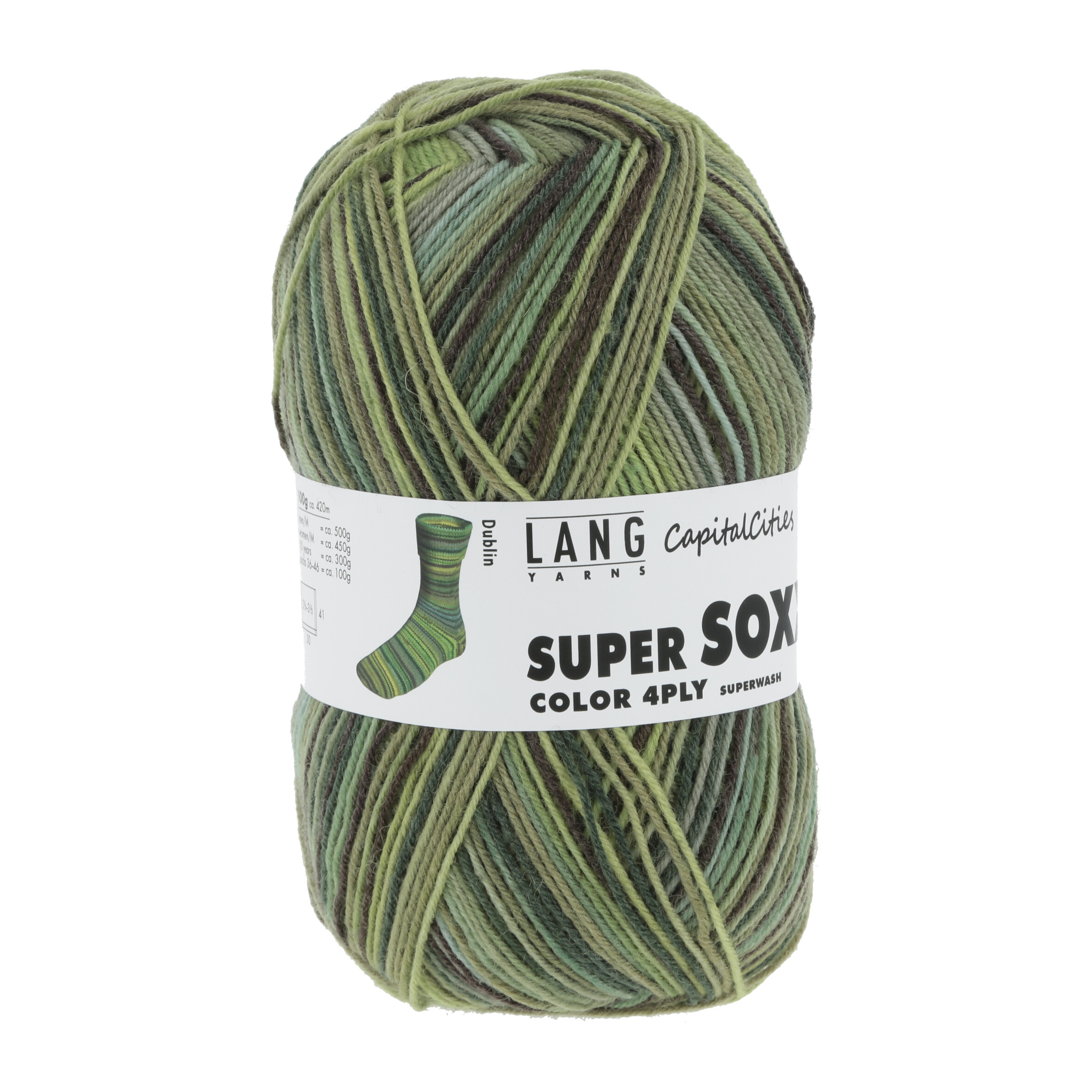 Super Soxx 4-fach von Lang Yarns Capital Cities - 0342 - Dublin