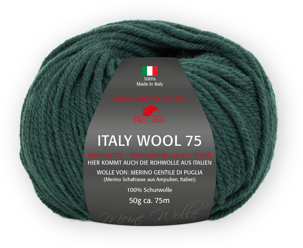 Italy Wool 75 von Pro Lana 0268 - dunkelgrün
