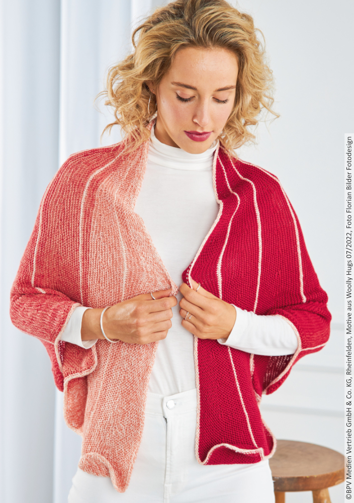 Tuch Gerbera | Anleitungsheft | Wolle Bobbel Cotton XXL  | Stricken | Veronika Hug, Woolly Hugs, Christophorus Verlag