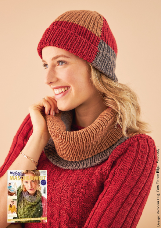 Mütze und Loop Patch | Anleitungsheft | Wolle Merino Stretch  | Stricken | Veronika Hug, Woolly Hugs, Christophorus Verlag