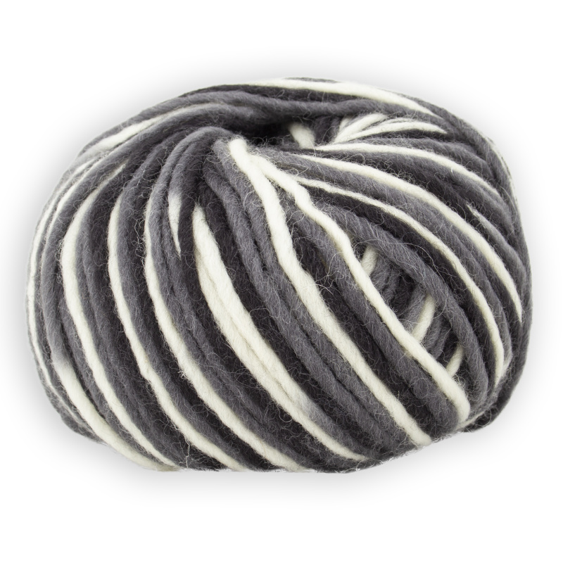 Wash-filz Colori 100 von Pro Lana 0708 - weiß/grau/schwarz