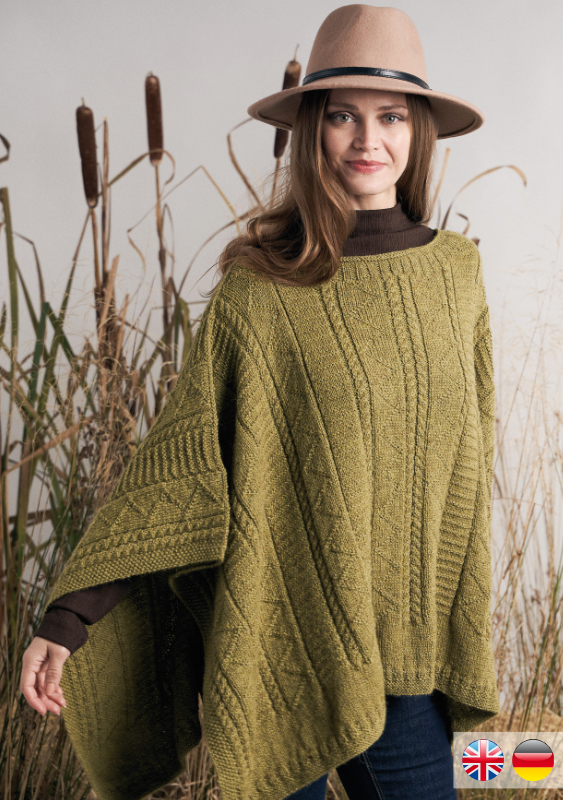 Herriot Poncho | Wollpaket mit Moordale | Stricken