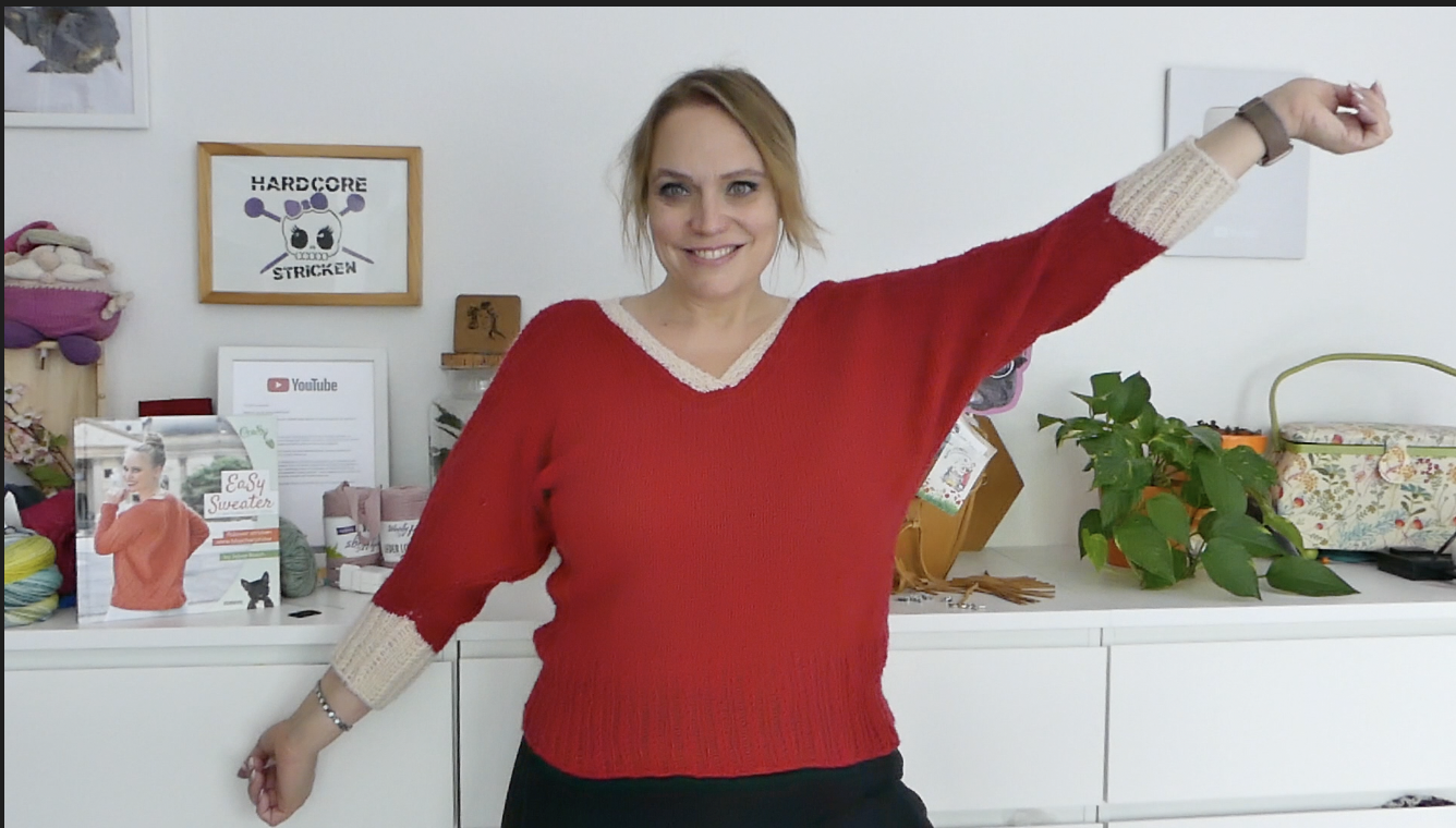 Fledermaus Pullover Teufelchen | Einzelanleitung | Wolle Cora Linie 20  | Stricken | Sylvie Rasch