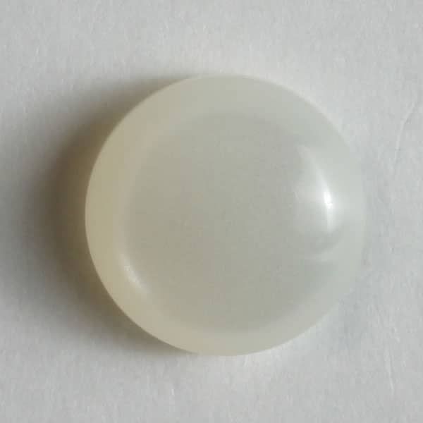 Puppenknopf schlicht 8 mm weiß von Dill