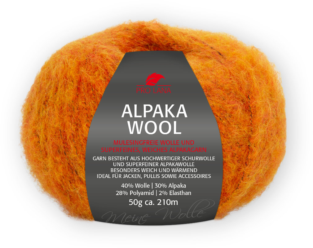 Alpaka Wool von Pro Lana 0024 - orange meliert