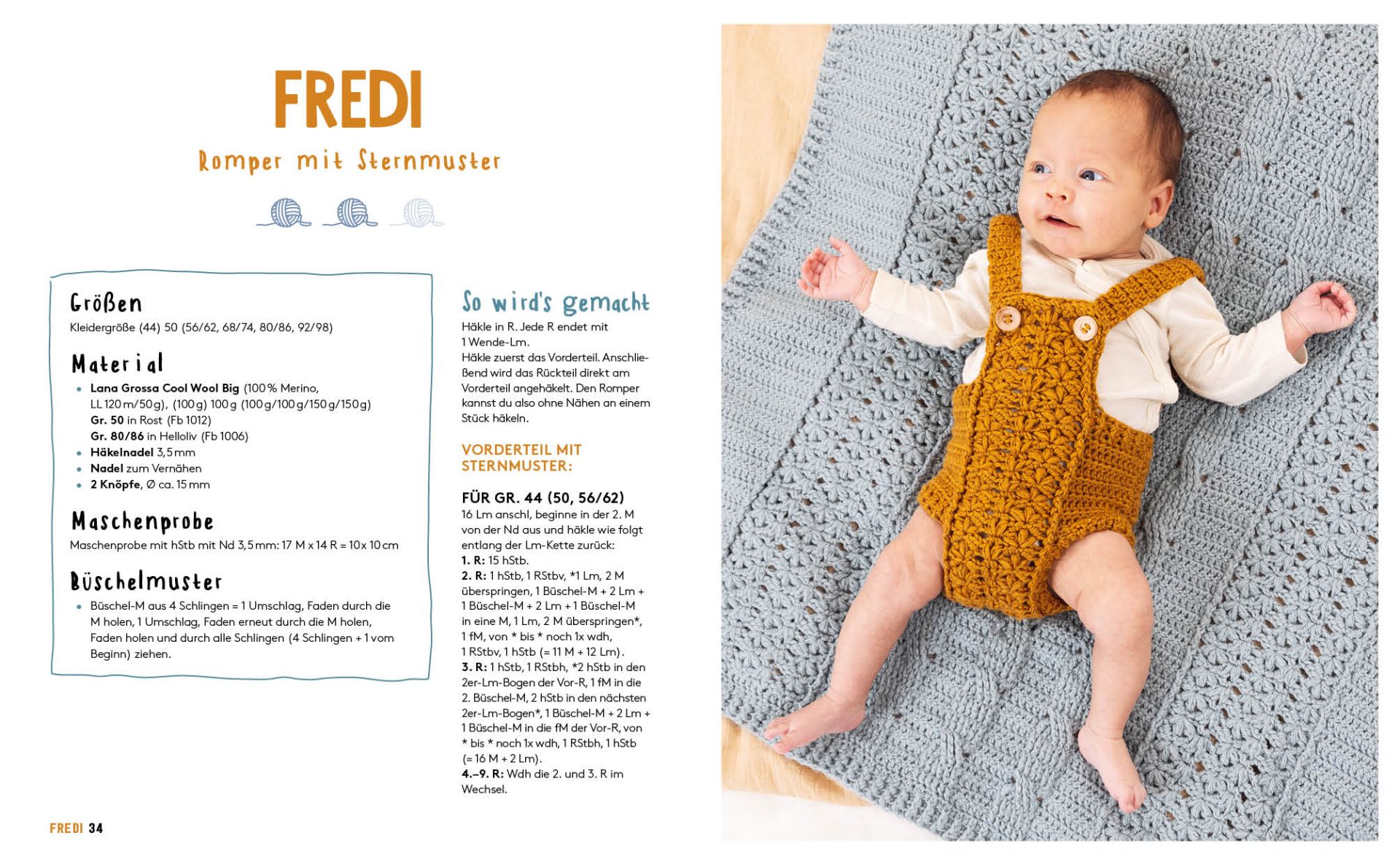 Hej. Babymode häkeln - Romper, Jäckchen, Höschen und Decken im Skandi-Look