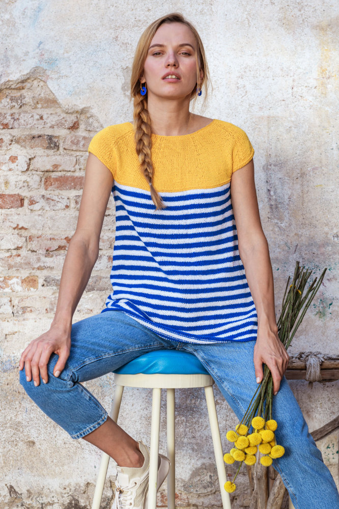 Damen - Tanktop Azul Eco Vita | Einzelanleitung | Wolle Eco Vita uni  | Stricken | DMC