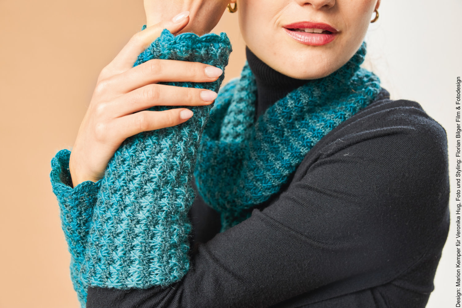 Minituch und Stulpen Sternchenmuster | Anleitungsheft | Wolle Merino Silk Socks Stretch, 4-fach  | Stricken | Veronika Hug, Woolly Hugs, Christophorus Verlag
