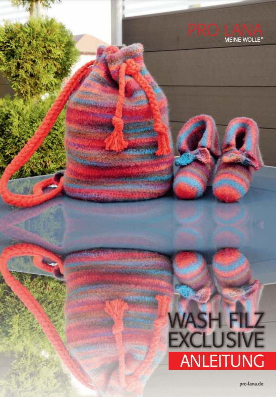 Matchsack & Filz-Schuhe | Einzelanleitung | Wolle Wash-filz Exclusive  | Häkeln, Stricken | Kathrin Parlatan