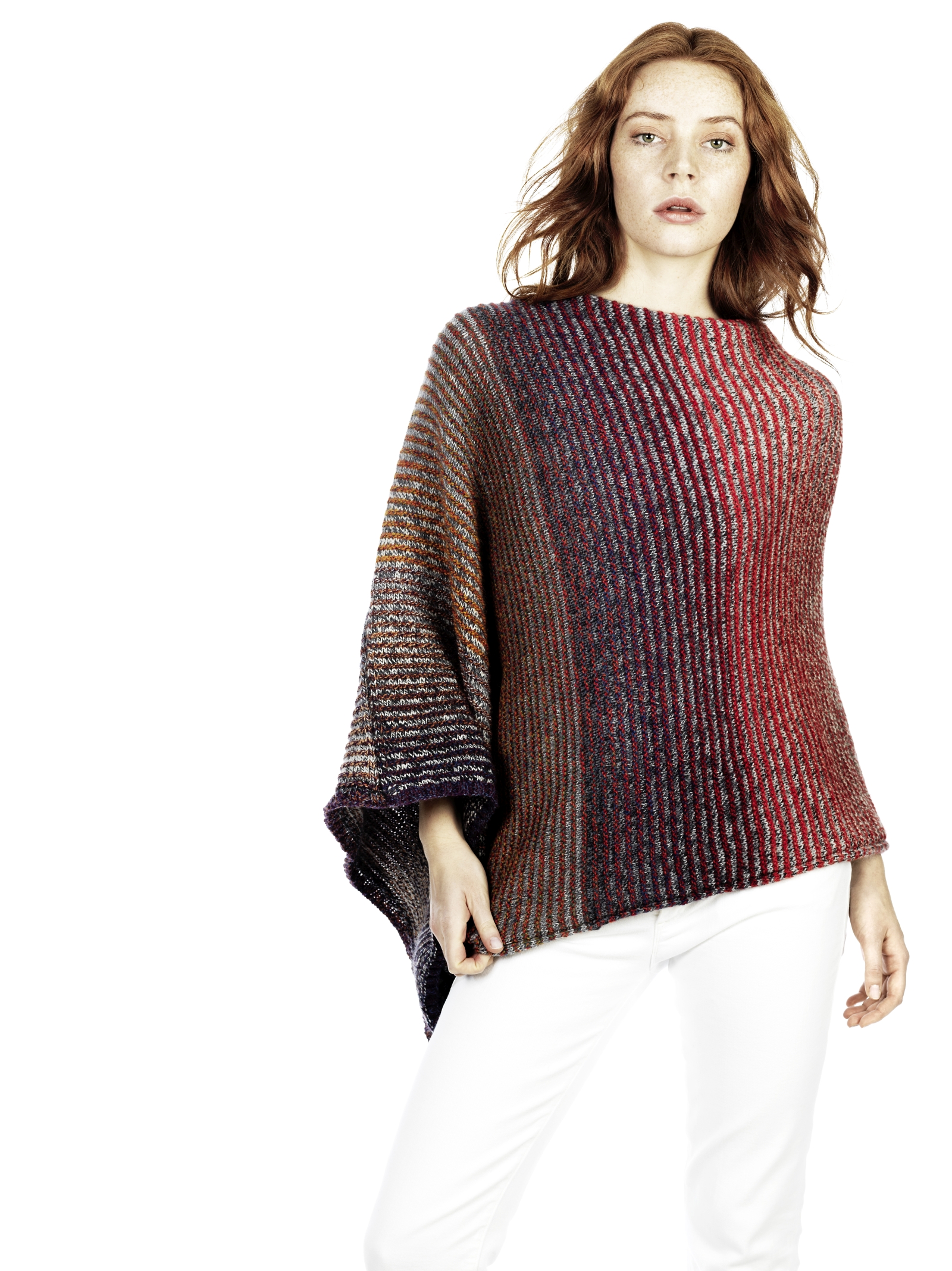 Poncho "Color Games" | Anleitungsheft | Wolle Zauberwolle  | Stricken | Irene Lindörfer