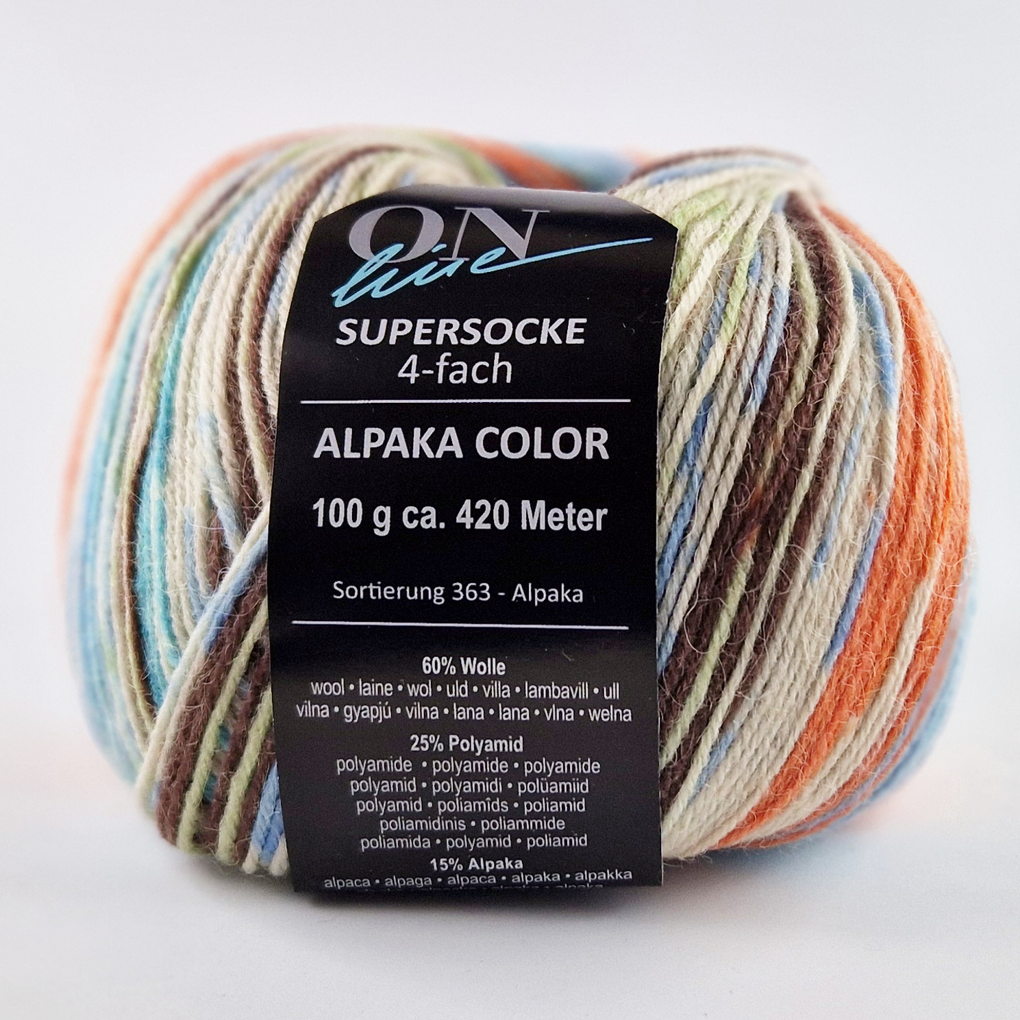 Supersocke Alpaka Color 4-fach von ONline 3014