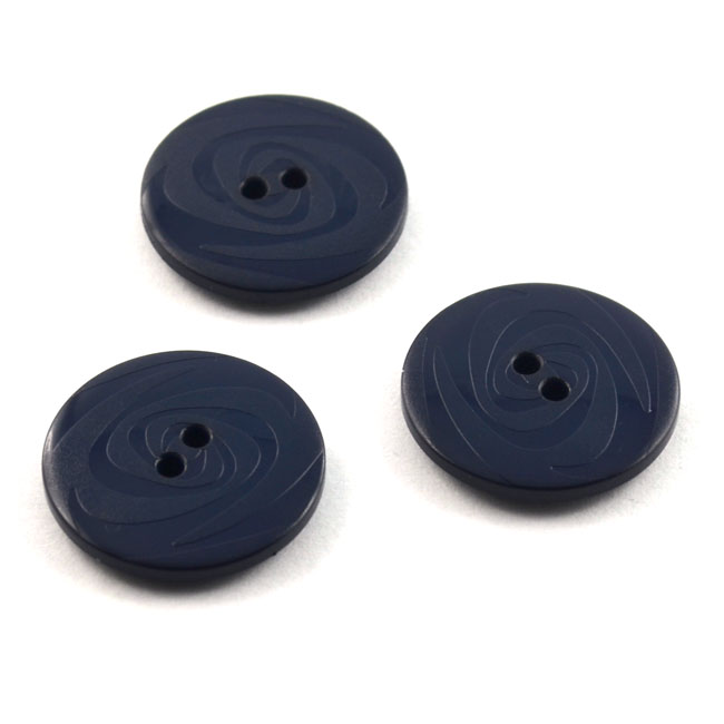 Modeknopf abwechselnd matt / glänzend 19 mm dunkelblau von Dill