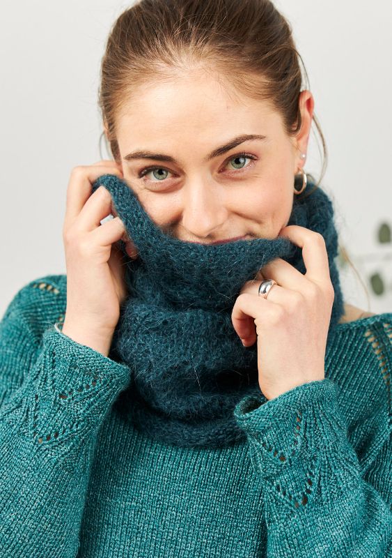 Loop mit Ajourmuster | Anleitungsheft | Wolle Kid Mohair 100  | Stricken | Pro Lana