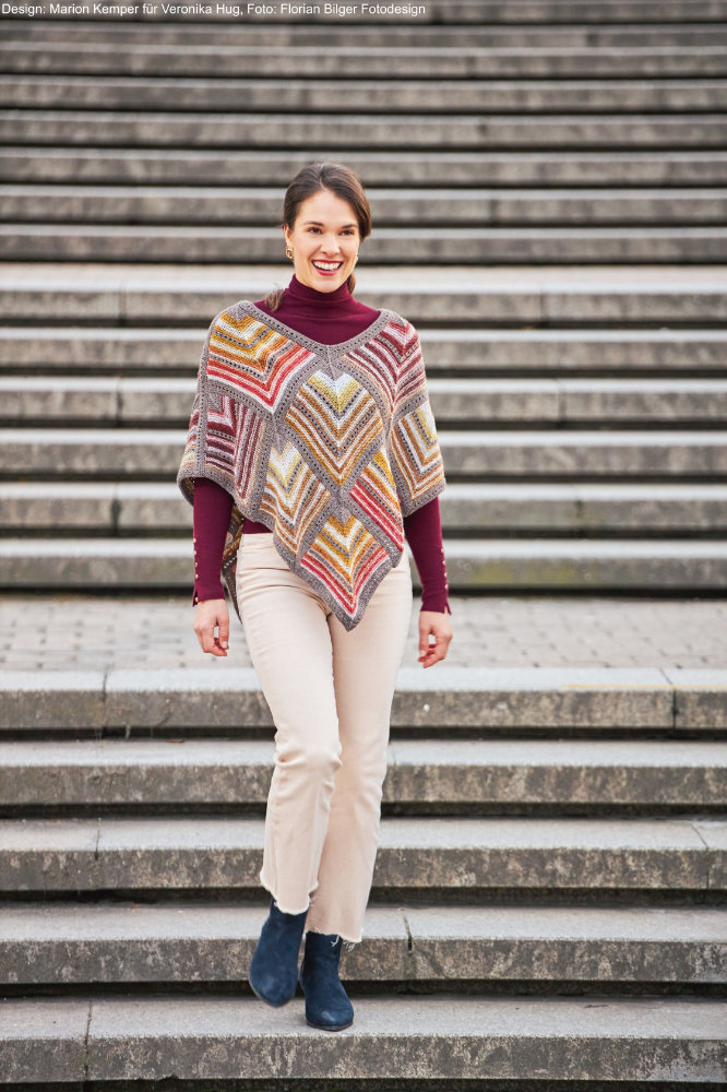 Patch - Poncho | Anleitungsheft | Wolle Paint Socks  | Stricken | Veronika Hug, Woolly Hugs, Christophorus Verlag