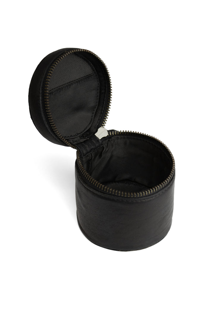 helsinki xl - lederbox für Nadeln und kleines Zubehör, handgefertigt aus Echtleder von muud black