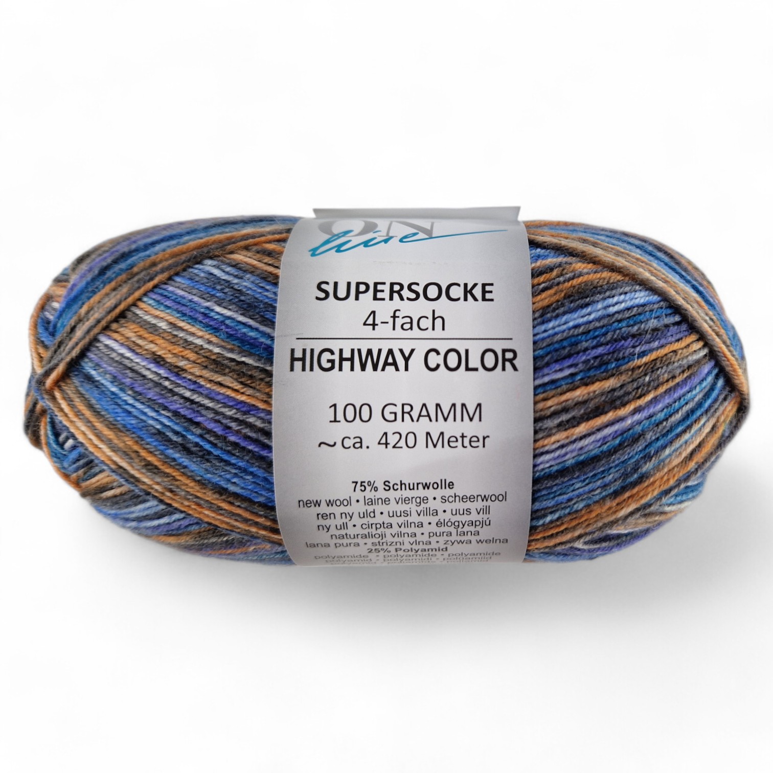 Supersocke Highway Color 4-fach von ONline