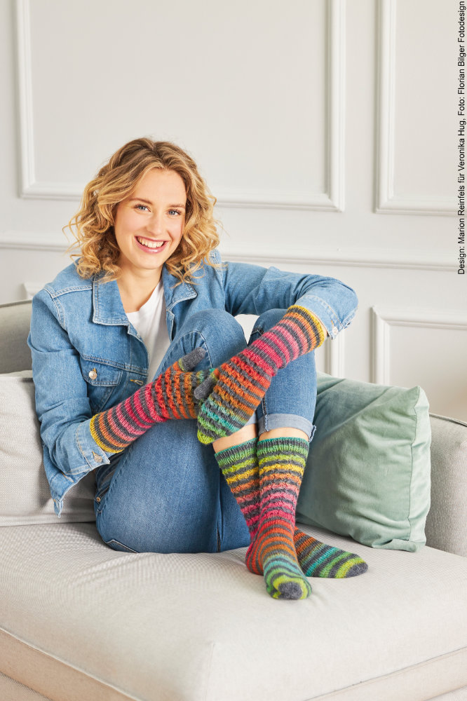 Socken & Fäuslinge gestrickt | Anleitungsheft | Wolle Paint Socks  | Stricken | Veronika Hug, Woolly Hugs, Christophorus Verlag