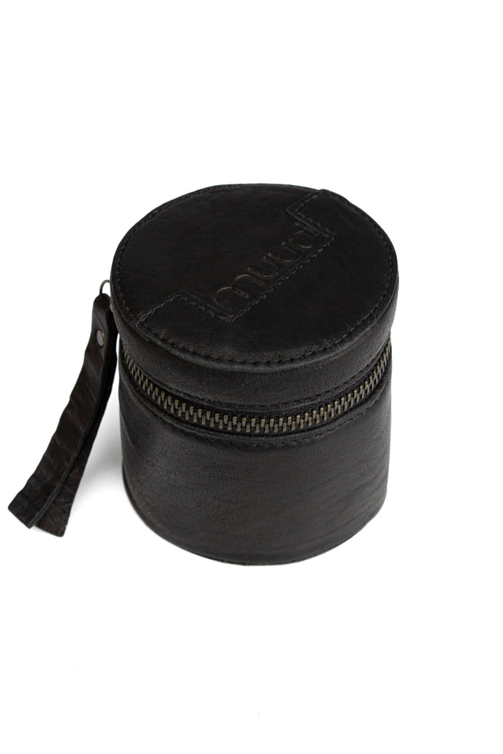 helsinki xl - lederbox für Nadeln und kleines Zubehör, handgefertigt aus Echtleder von muud black