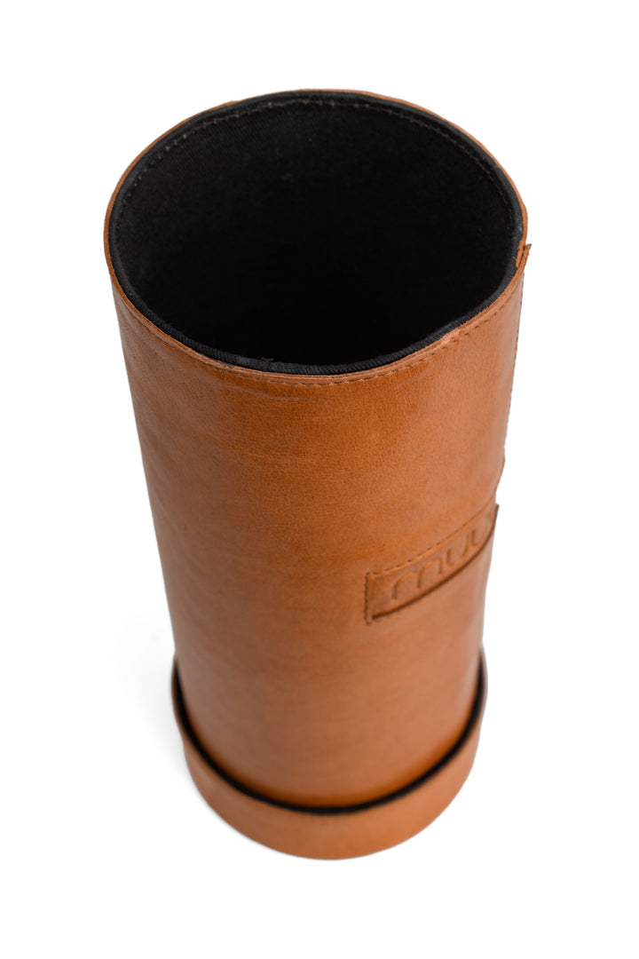 mountain xl - lederbox zur aufbewahrung von kleinigkeiten oder stricknadeln, handgefertigt aus Echtleder von muud whisky