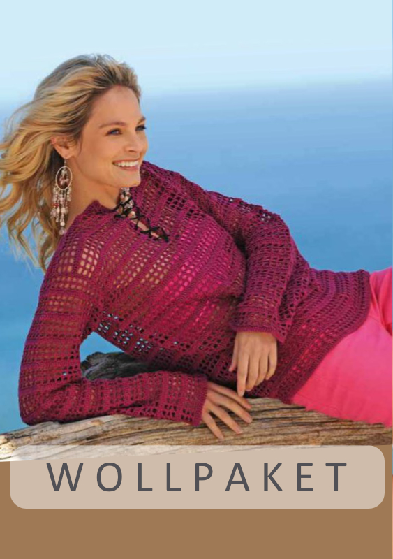 Häkelpullover im Filetmuster | Einzelanleitung | Wolle Sandy Linie 165  | Häkeln | ONline