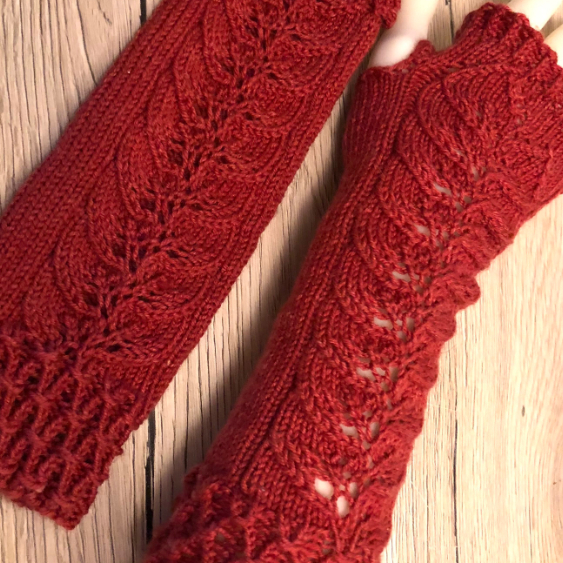 Armstulpen Herbstlaub | Einzelanleitung |  | Sylvie Rasch