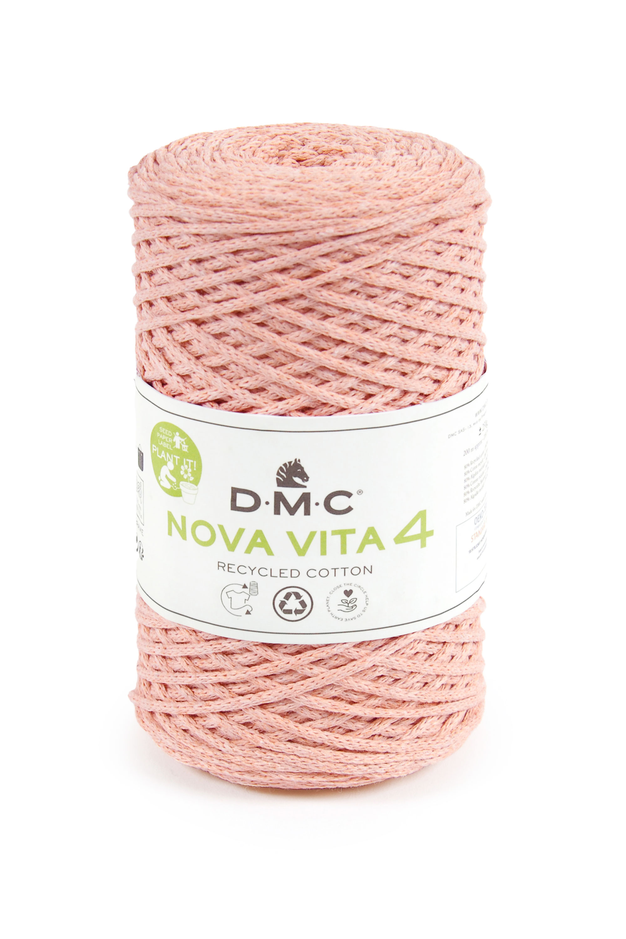 Eco Vita 4 Häkel- Makramee und Strickgarn von DMC 0104 - rosa