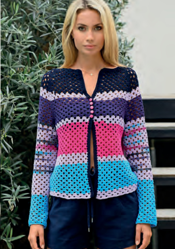 Häkeljacke | Anleitungsheft | Wolle Aqua Linie 492  | Häkeln | ONline