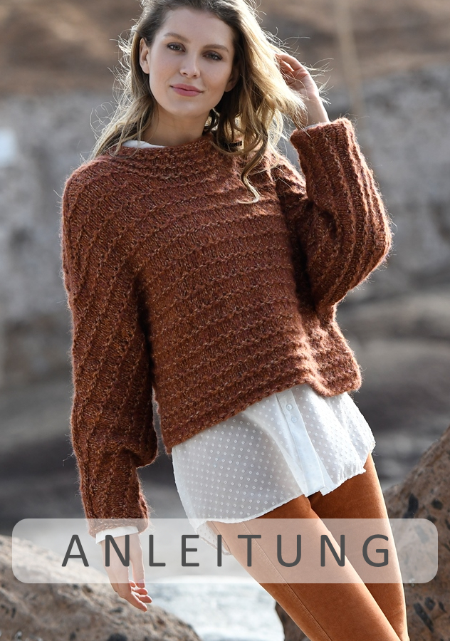 Kimonopullover | Einzelanleitung | Wolle Lavello Linie 465  | Stricken | ONline