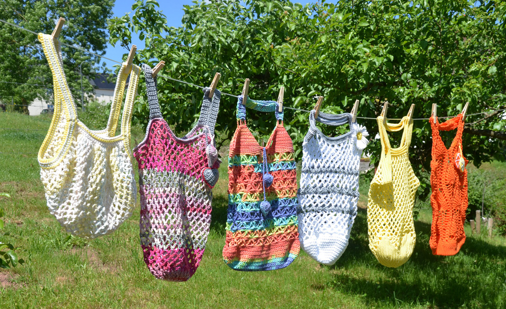 Häkelnetz Früchtchen | Einzelanleitung | Wolle Basic Cotton 0027 - manderine | Häkeln | Annemarie