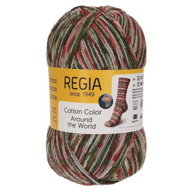 Regia Cotton 4-fach Color 100 g von Regia Around The World 2413 Black forest Regia Cotton 4-fach Color 100 g von Regia Around The World 2413 Black forest