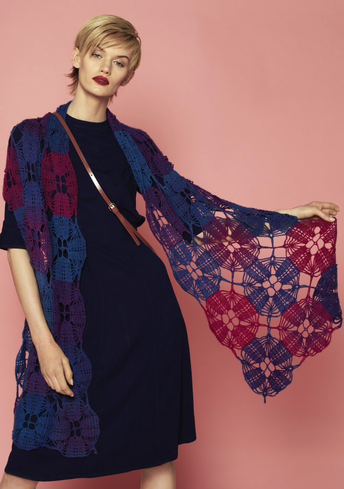 Stola Soay  | Wollpaket mit Zauber Flower  | Häkeln | 