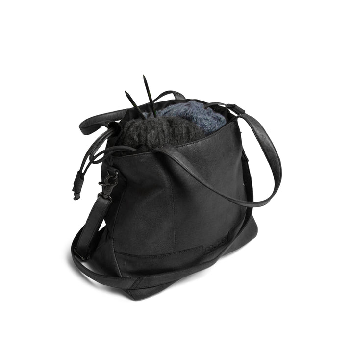 lofoten - projekttasche  / shopper, handgefertigt aus Echtleder von muud black