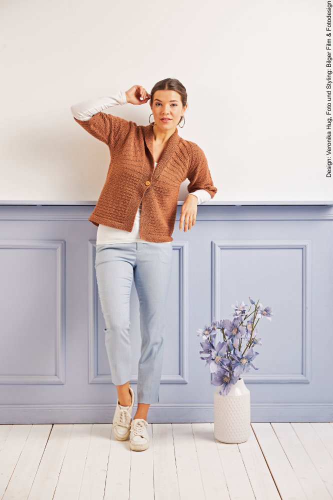 Strickjacke | Anleitungsheft | Wolle Merino Silk Socks Stretch, 4-fach  | Stricken | Veronika Hug, Woolly Hugs, Christophorus Verlag