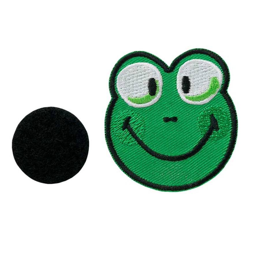 Applikation Smiley© Froschkopf mit Klett