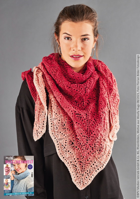 Tuch Wellenstruktur | Anleitung aus Heft | Stricken | Woolly Hugs