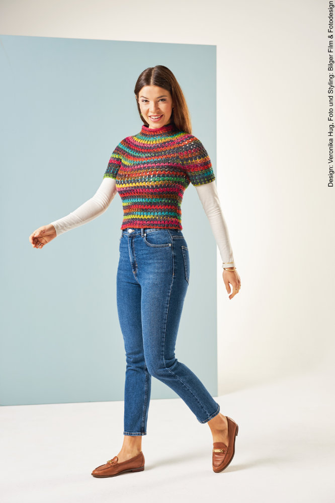 Rundpassenpulli Spirit | Anleitungsheft | Wolle Paint Socks  | Häkeln | Veronika Hug, Woolly Hugs, Christophorus Verlag