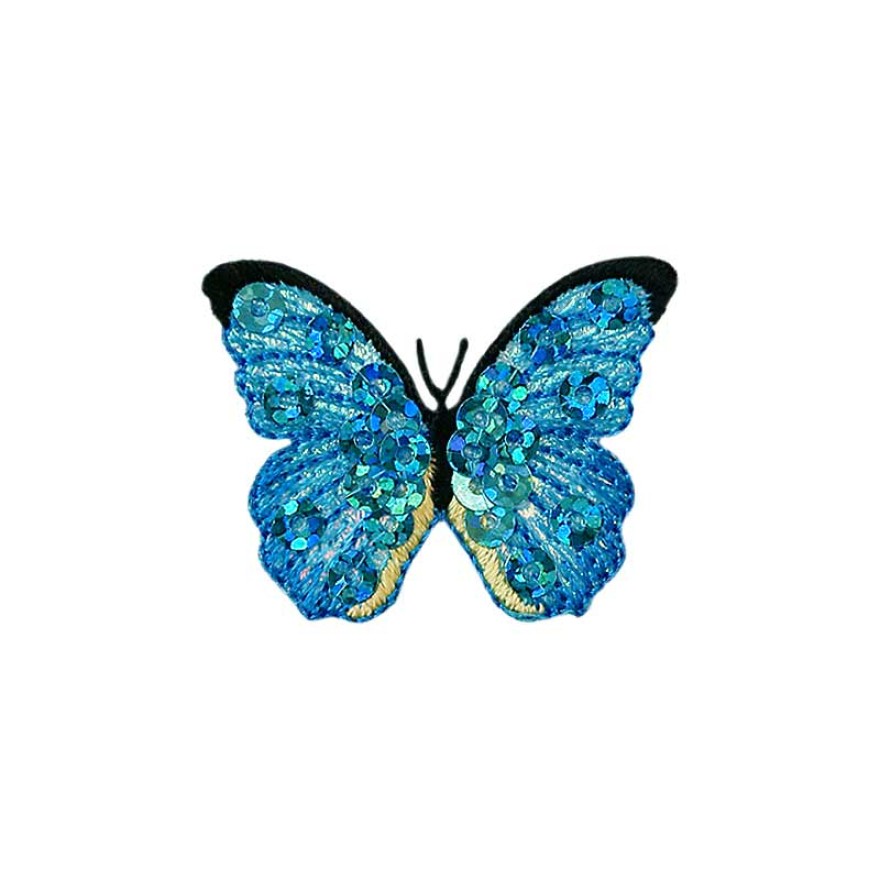 Applikation Schmetterling ca. 2,0 x 3,0 cm türkis