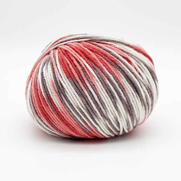 Filini-Merino Print 0221 - weiß/braun/lachs