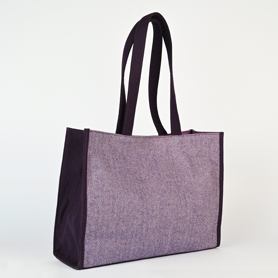 Tote Bag Snug Collection (Purple Tweed + Felt)