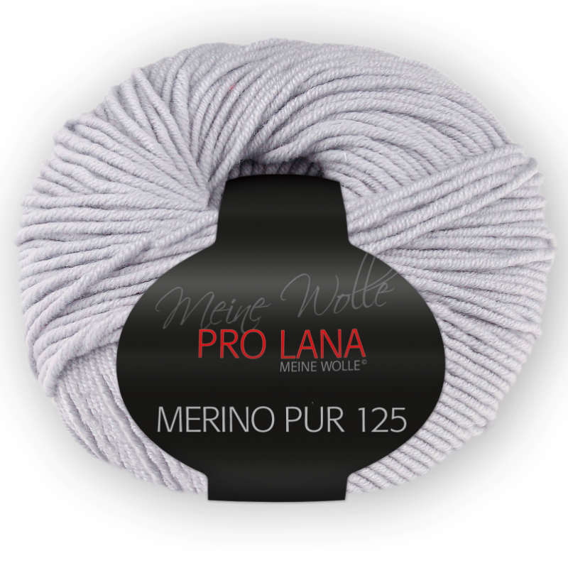 Merino Pur 125 von Pro Lana 0090 - silbergrau
