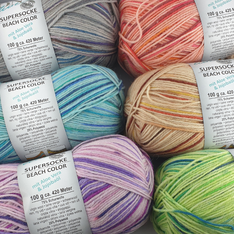 Supersocke 100 mit Aloe Vera und Jojoba Öl,  4-fach von ONline Sort. 356 Moonlight Color - 2973
