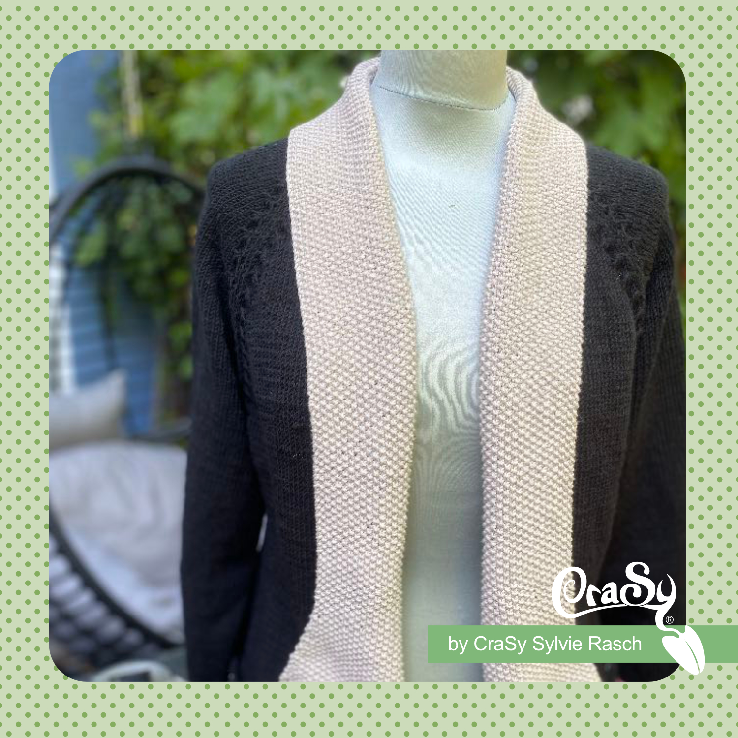 Strickjacke White Collar | Einzelanleitung | Wolle Merino Cotton 135  | Stricken | Sylvie Rasch
